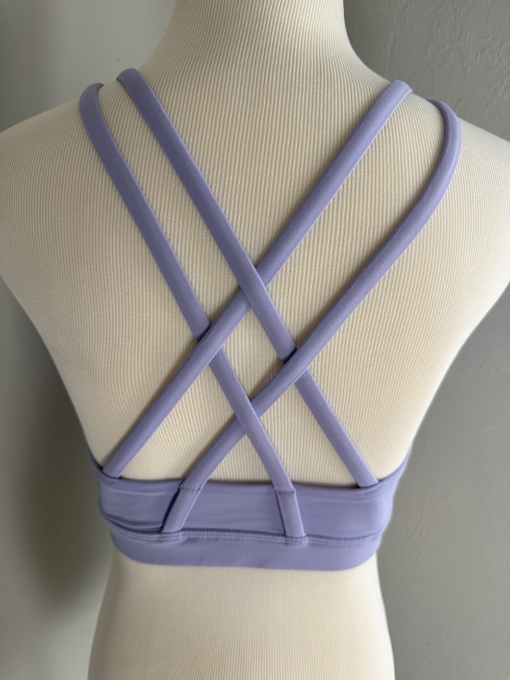 Lululemon Athletica Lavender Strappy Longline Sports Bra Size 8